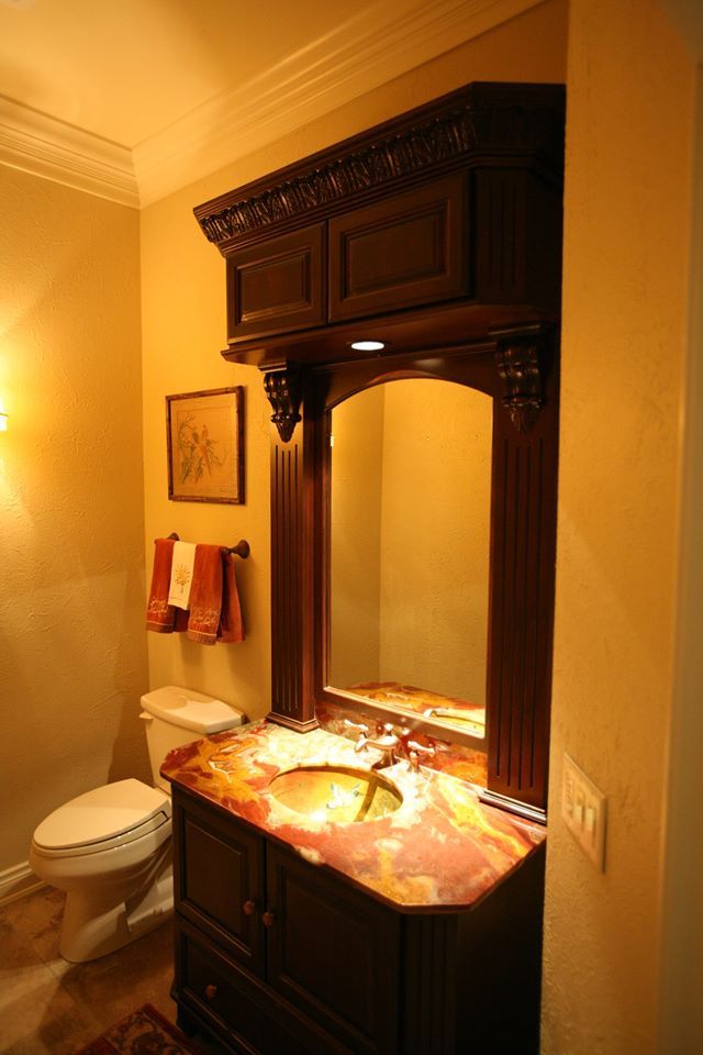 custom bathroom sink and mirror