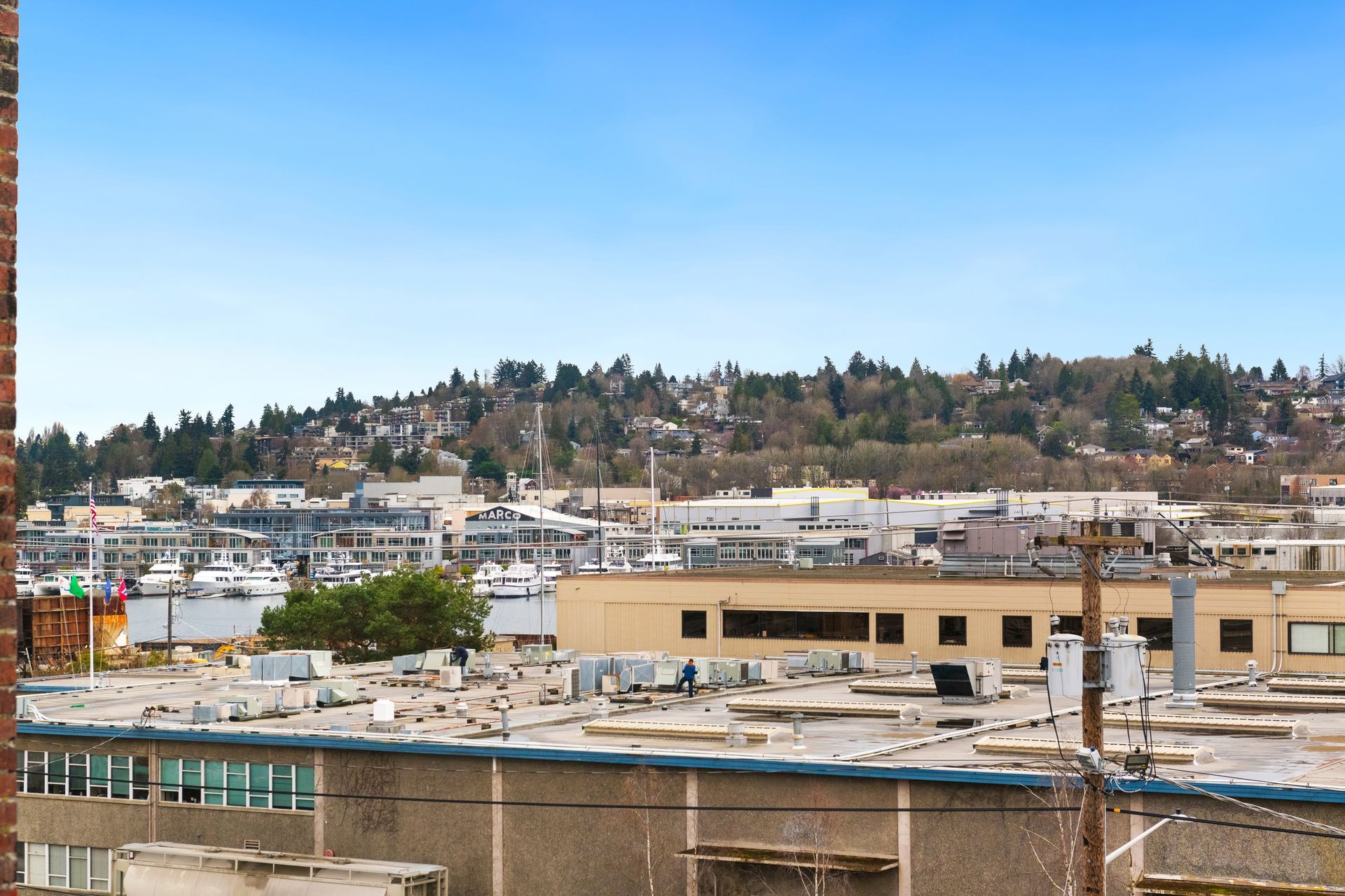 Photo showing the rooftops of nearby buildings