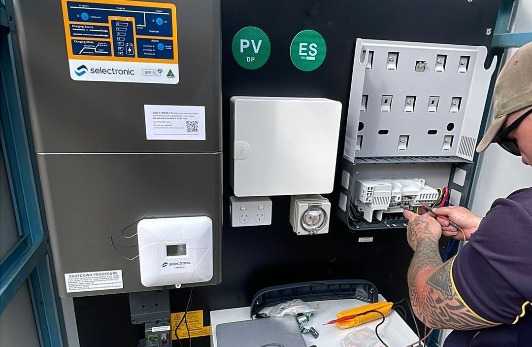 A White Truck Is Parked on The Side of A Dirt Road — Solar Blessing in Stanthorpe, QLD