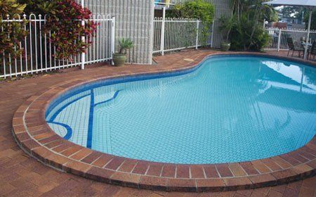 Pond with clear water