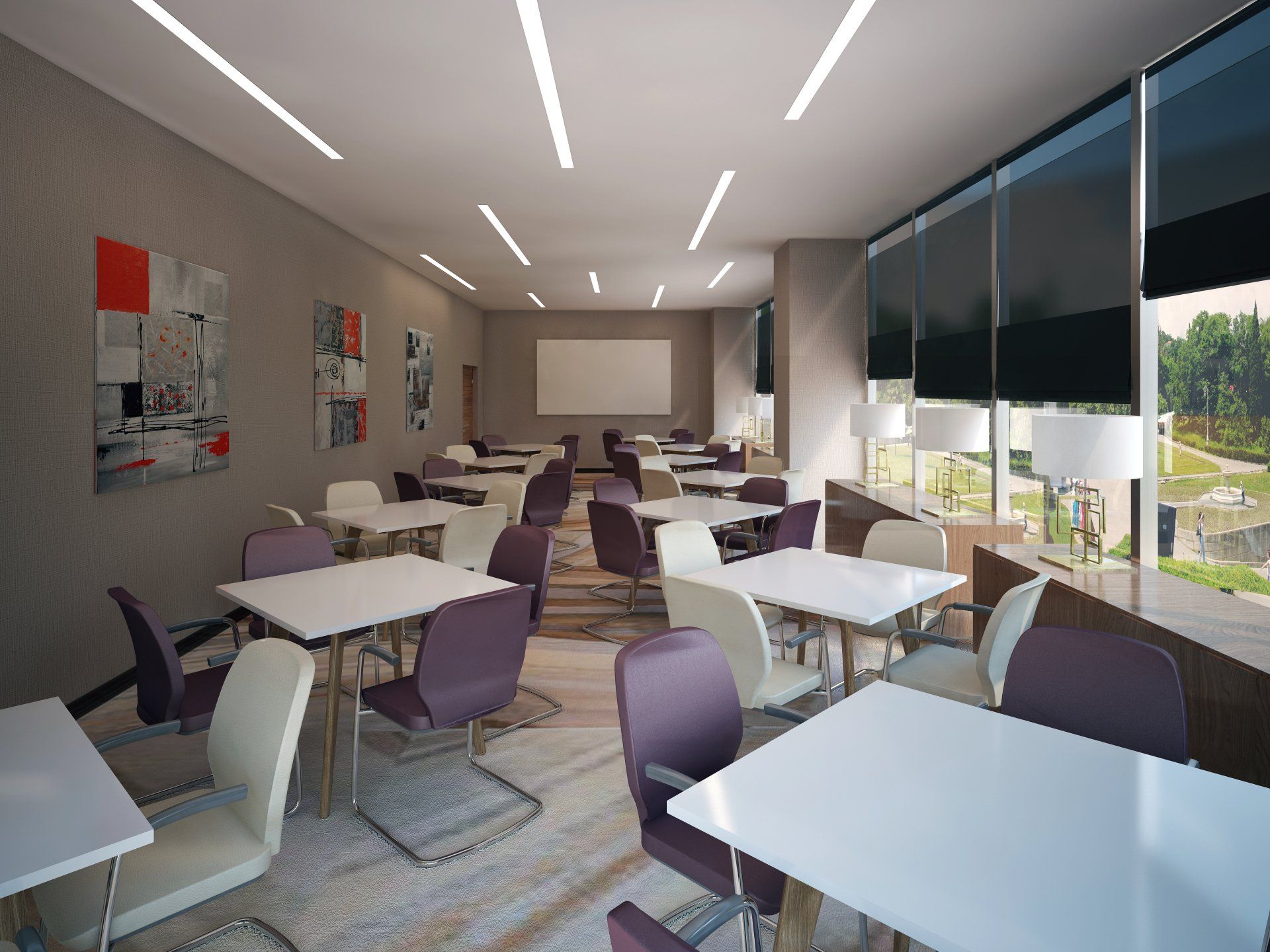 Roman Shade in Modern Master Bath — Austin, TX — Installation-Nation