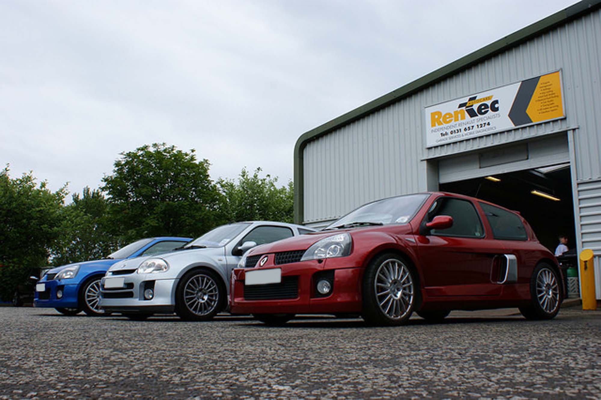 Some Renault cars that were serviced by our team
