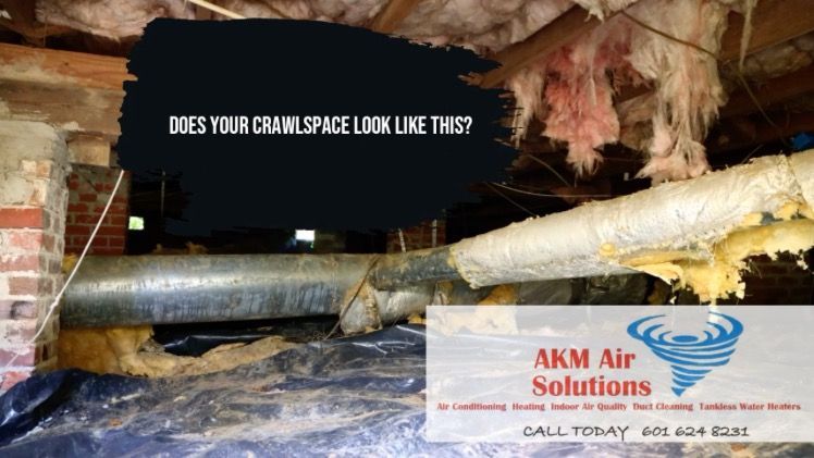 Crawlspace encapsulation- AKM Air Solutions in Pearl, MS