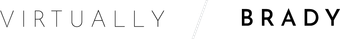 The word brady is written in black on a white background