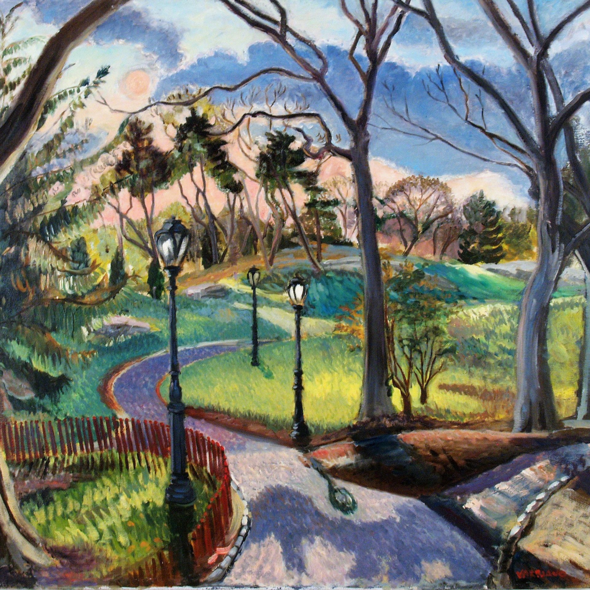 John Varriano Landscape Oil Painting: October Twilight