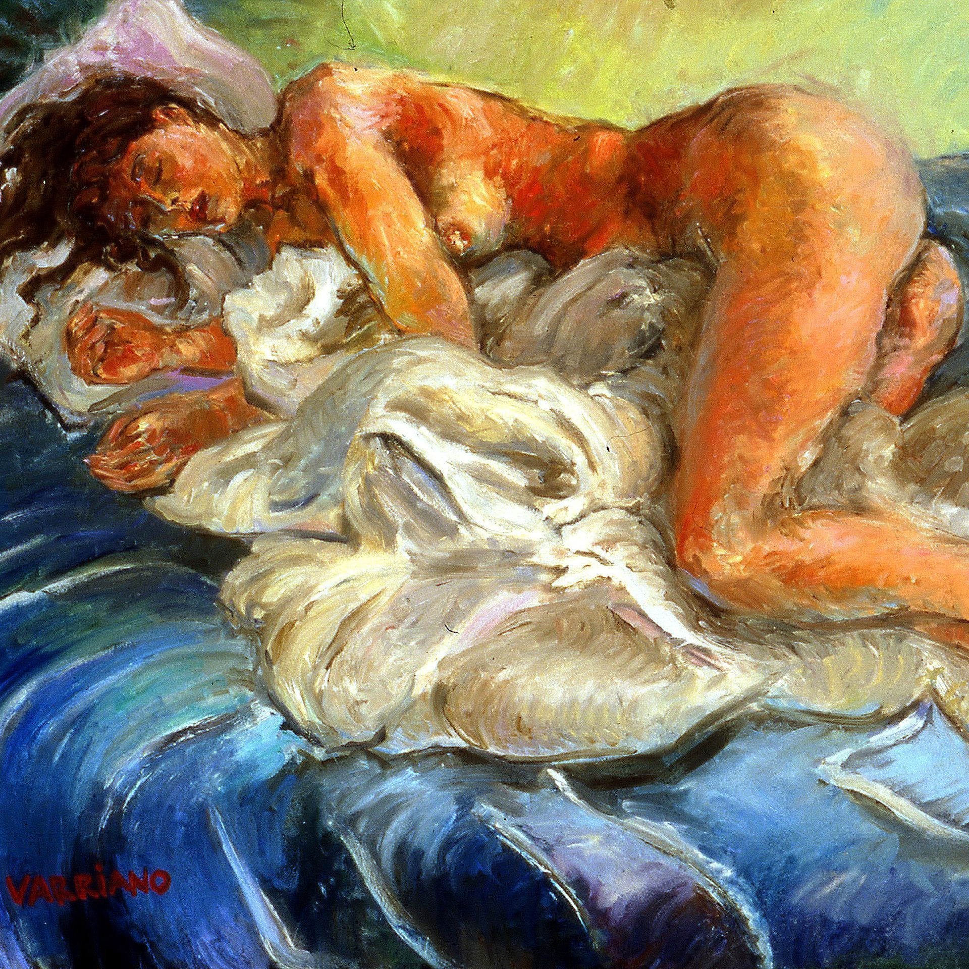 Blue Nude | Figurative Oil Painting on Canvas