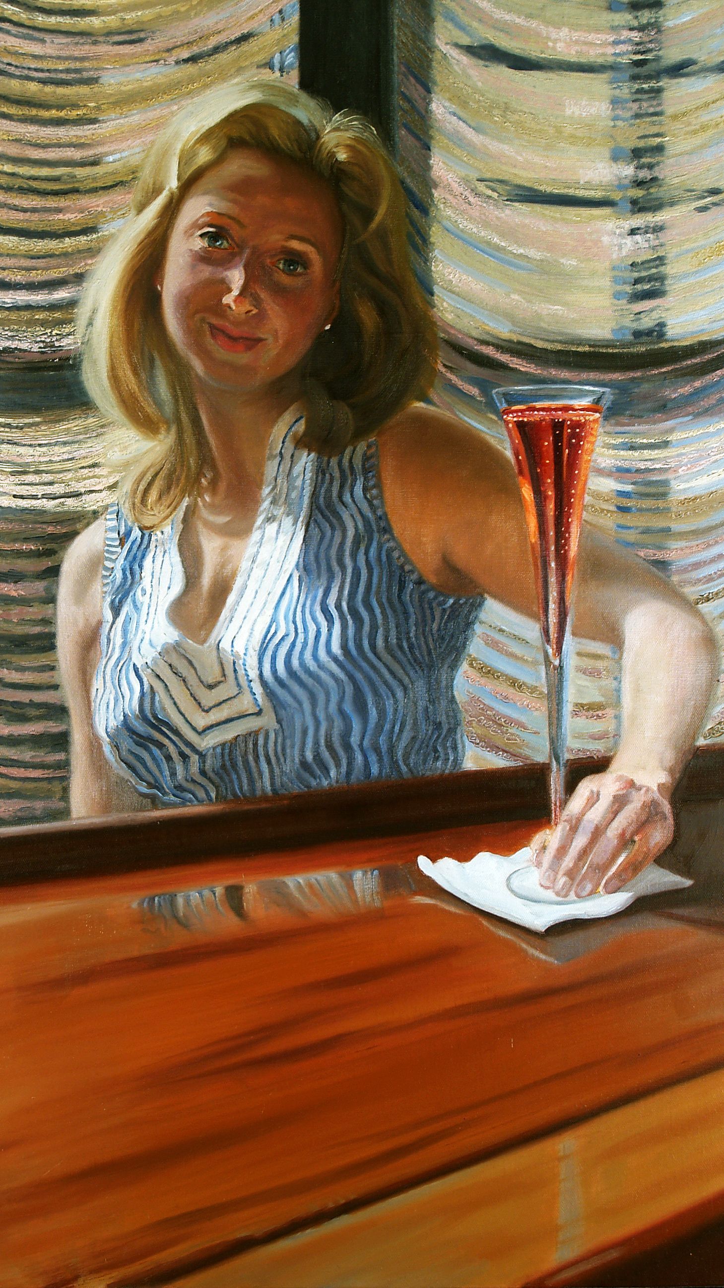 bubbly afternoon | figurative oil painting by John Varriano