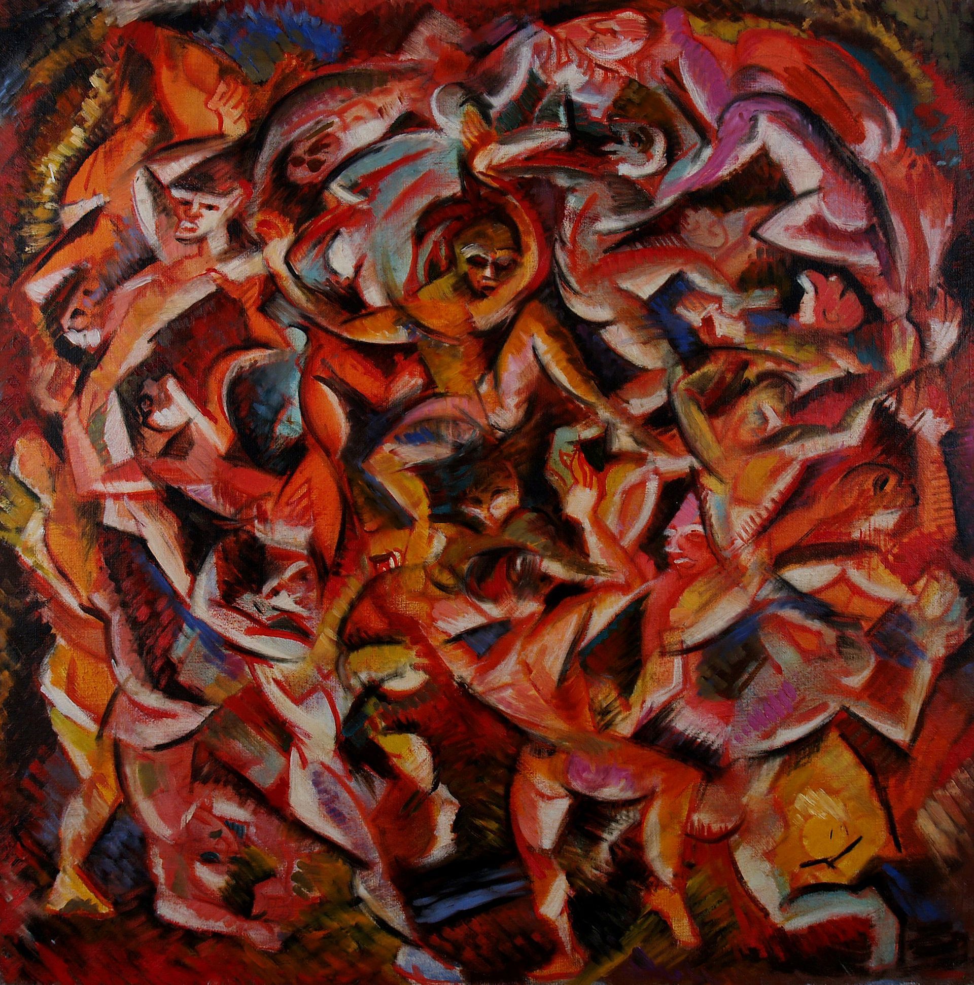 dance of the damned | abstract oil painting by John Varriano