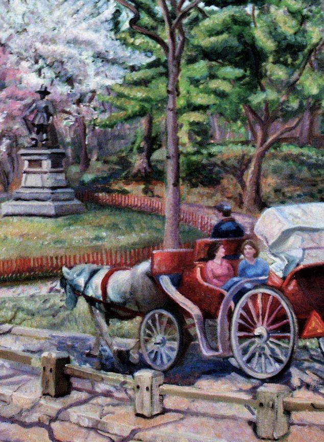 Horse & Carriage | Landscape Oil Painting by John Varriano, American Artist