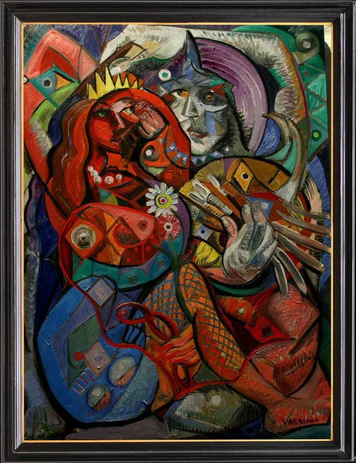 John Varriano American Artist Abstract Oil Painting:  Warrior