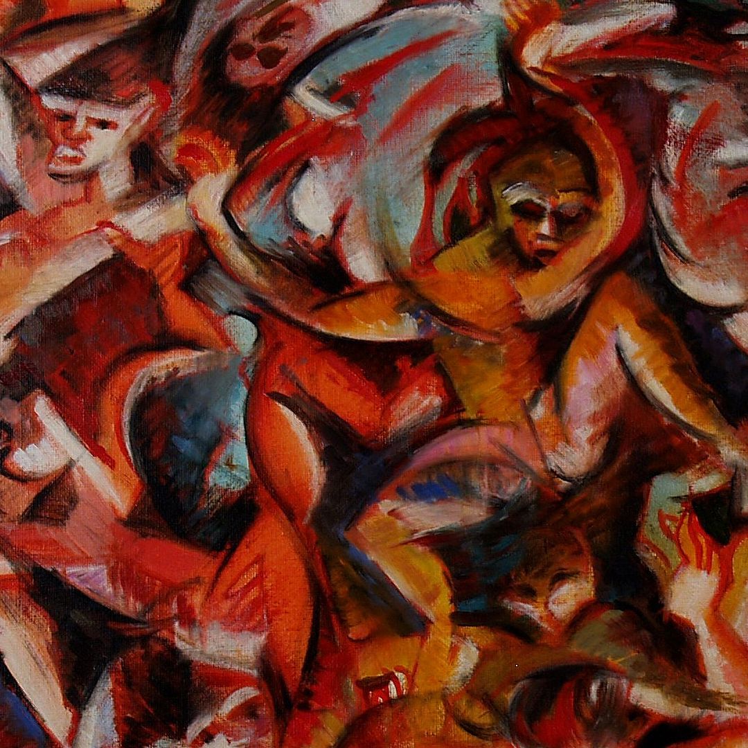 John Varriano Abstract Oil Painting: Dance of the Damned