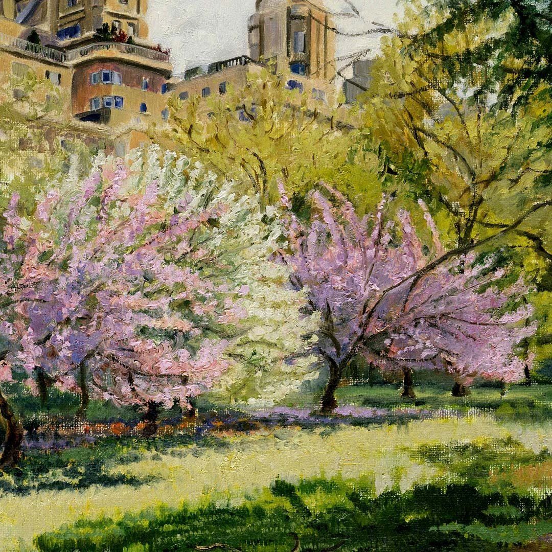John Varriano American Artist Landscape Oil Painting:  Spring Blossom