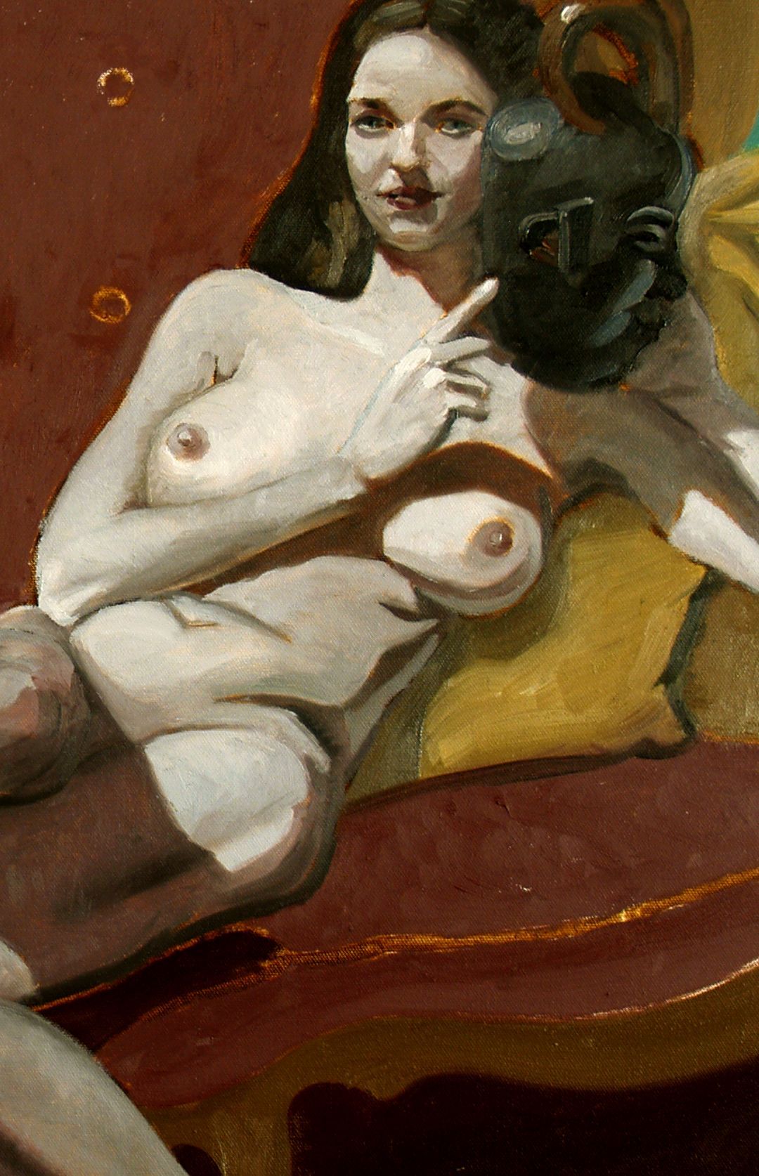 Nude with a Mask  | Figurative Oil Painting by John Varriano