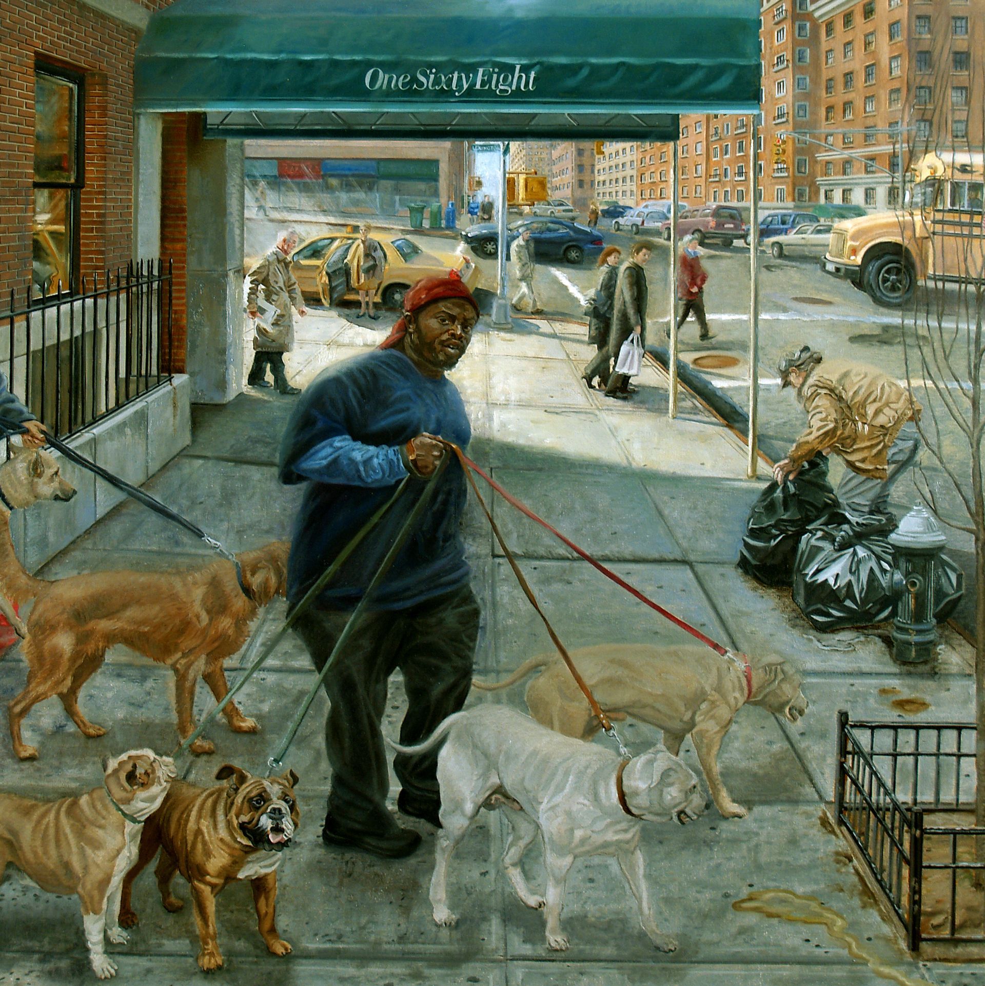 The Dog Walkers | Figurative Oil Painting by John Varriano