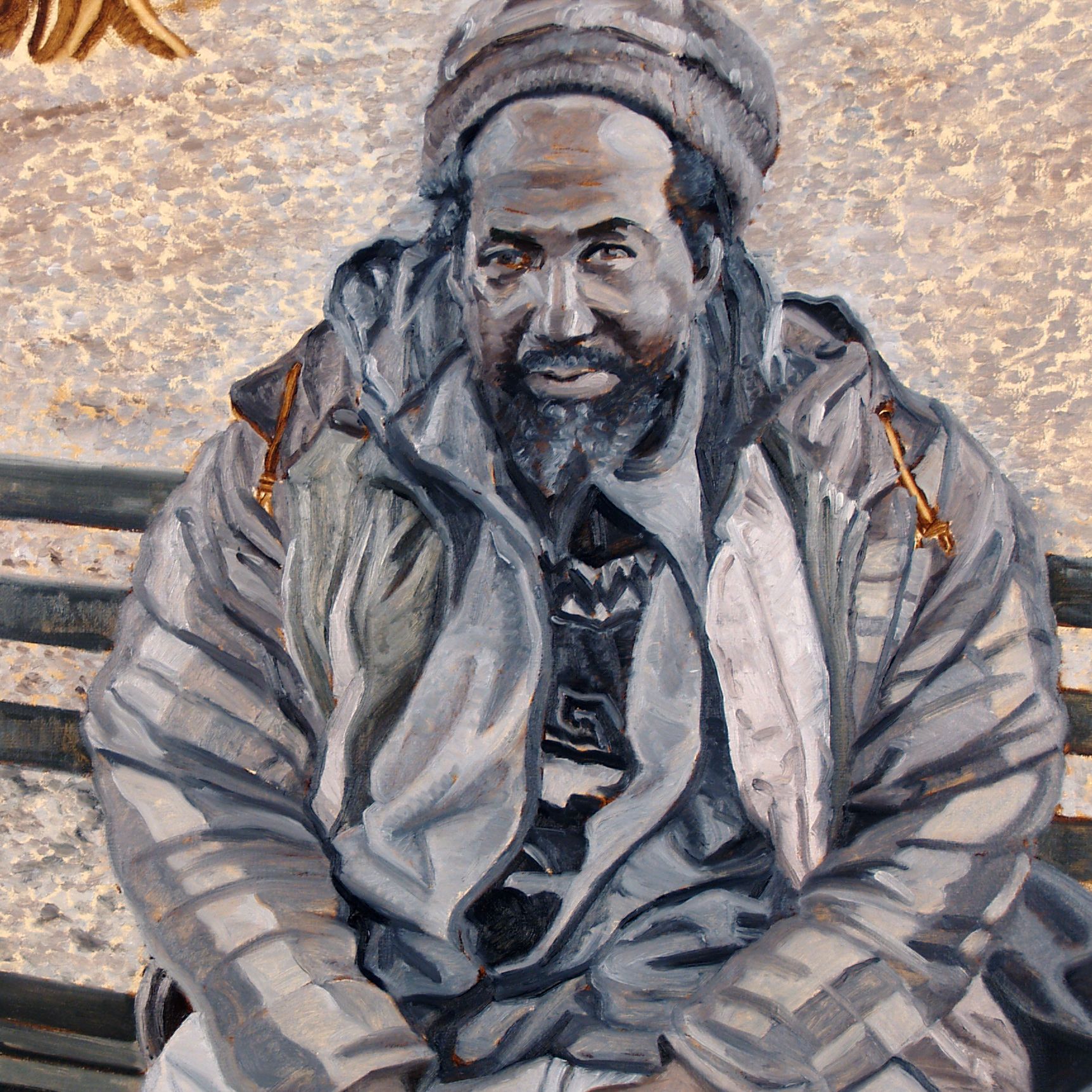 The Homeless Philosopher | Figurative  Oil Painting by John Varriano
