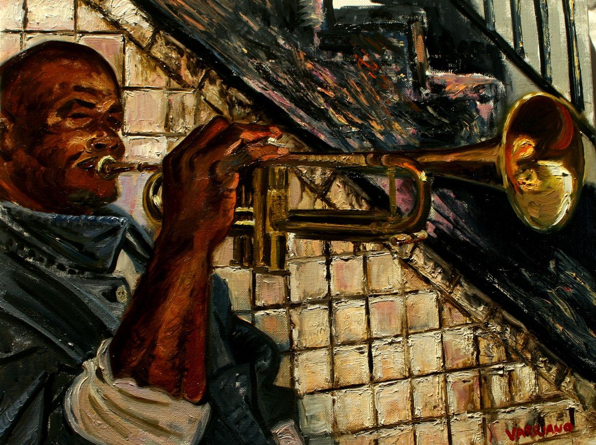 The Trumpet Player | Figurative Oil Painting by John Varriano
