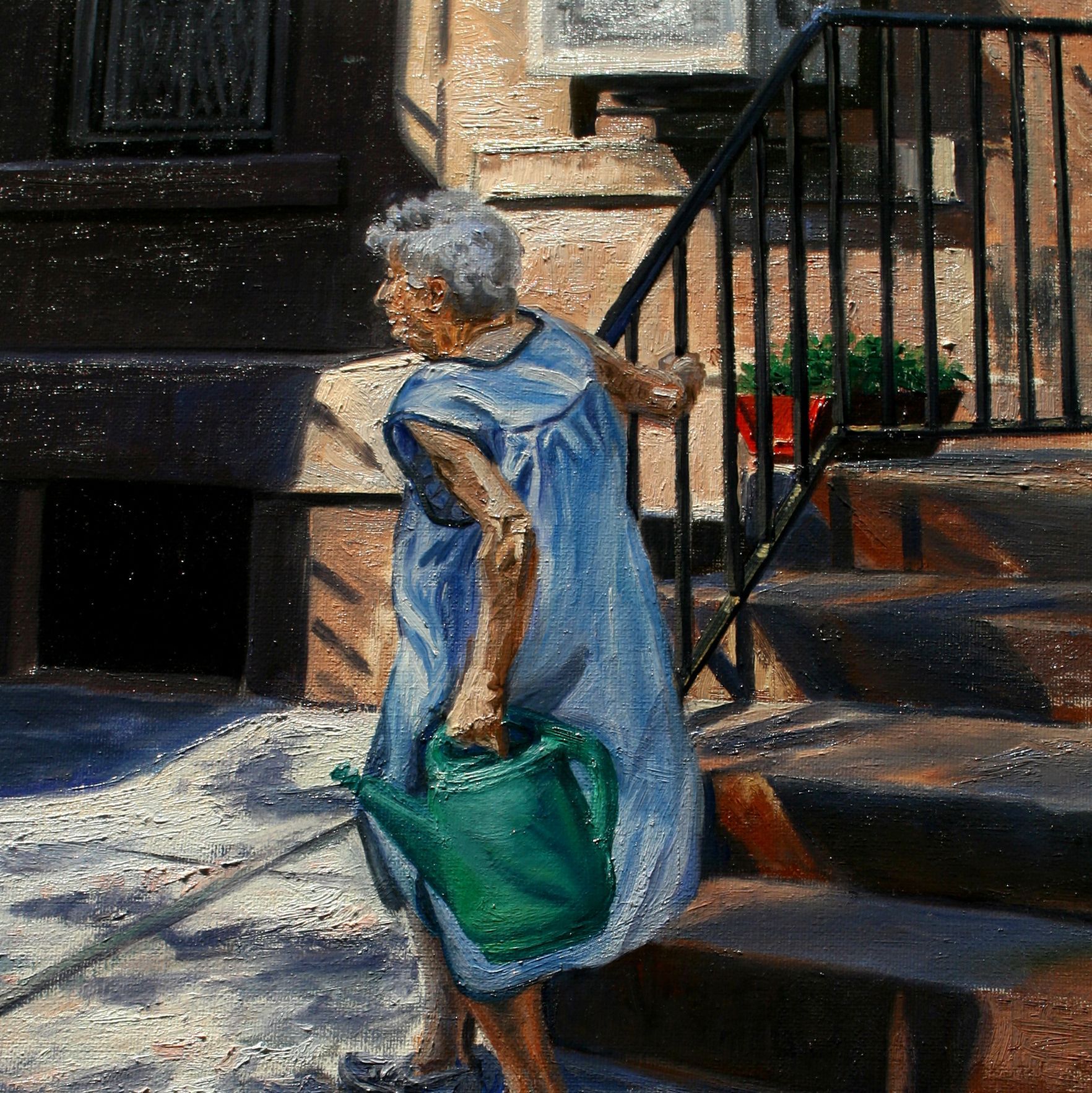 Watering | Figurative Oil Painting by John Varriano