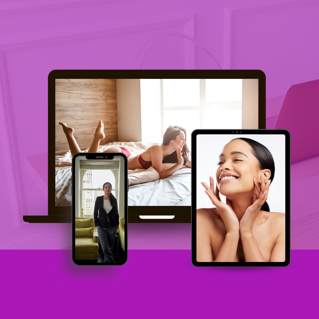 A woman is holding a cell phone in her hands.