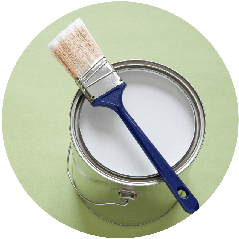 Brush on paint bucket, ready to start your next DIY painting project in Lihue, HI