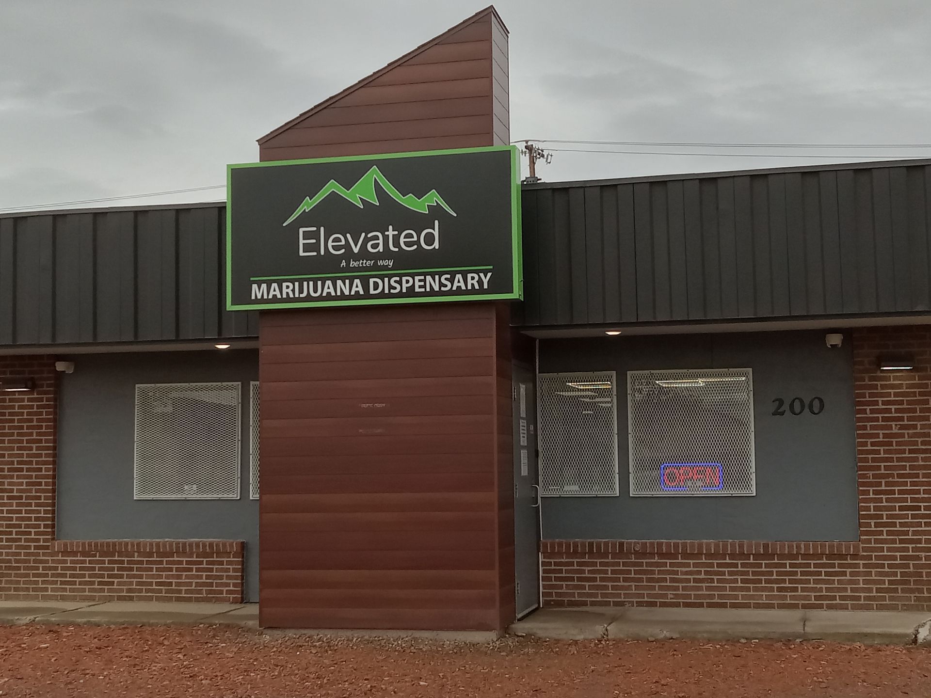 Exterior of a marijuana dispensary called 