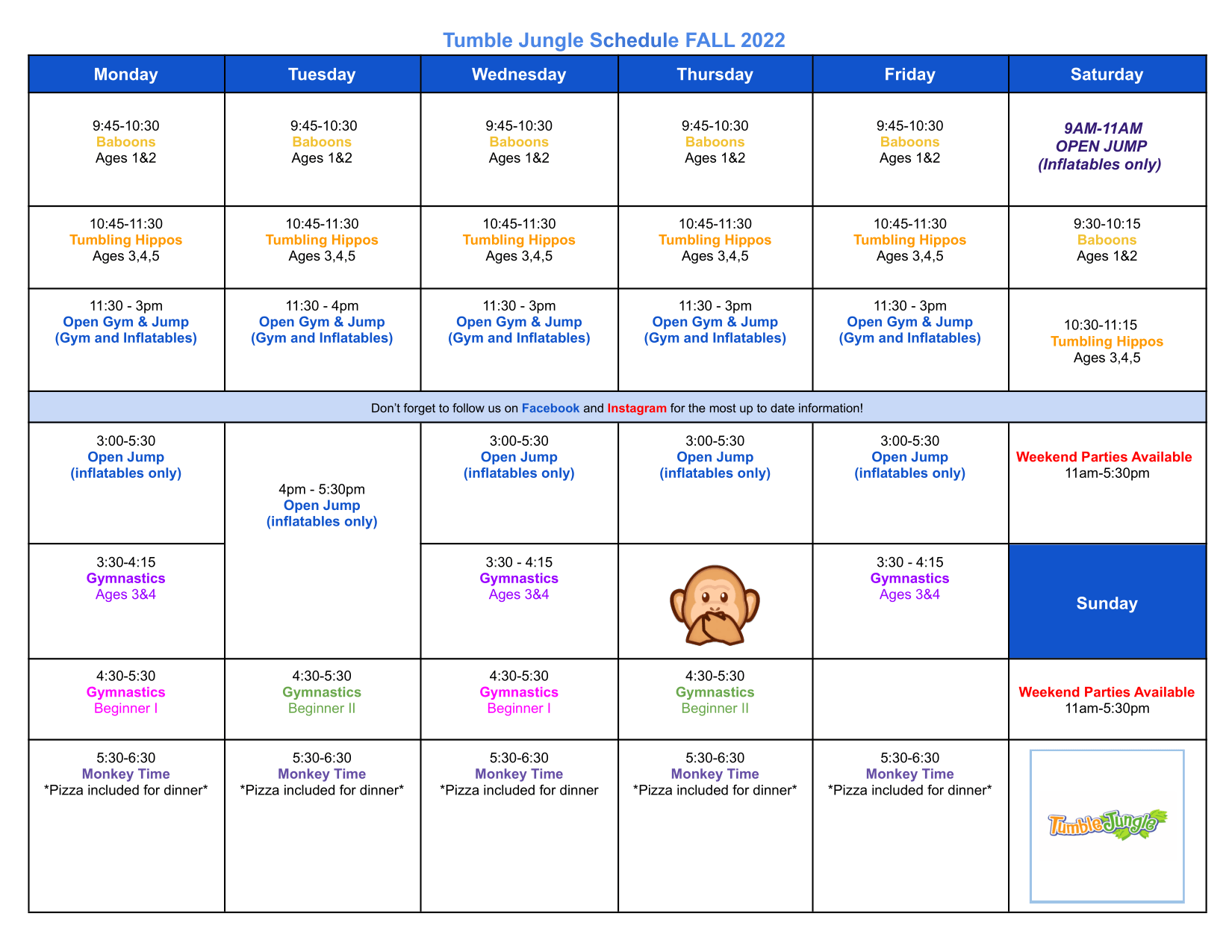 Kids Birthday Parties Westport, Norwalk & Darien, CT Tumble Jungle