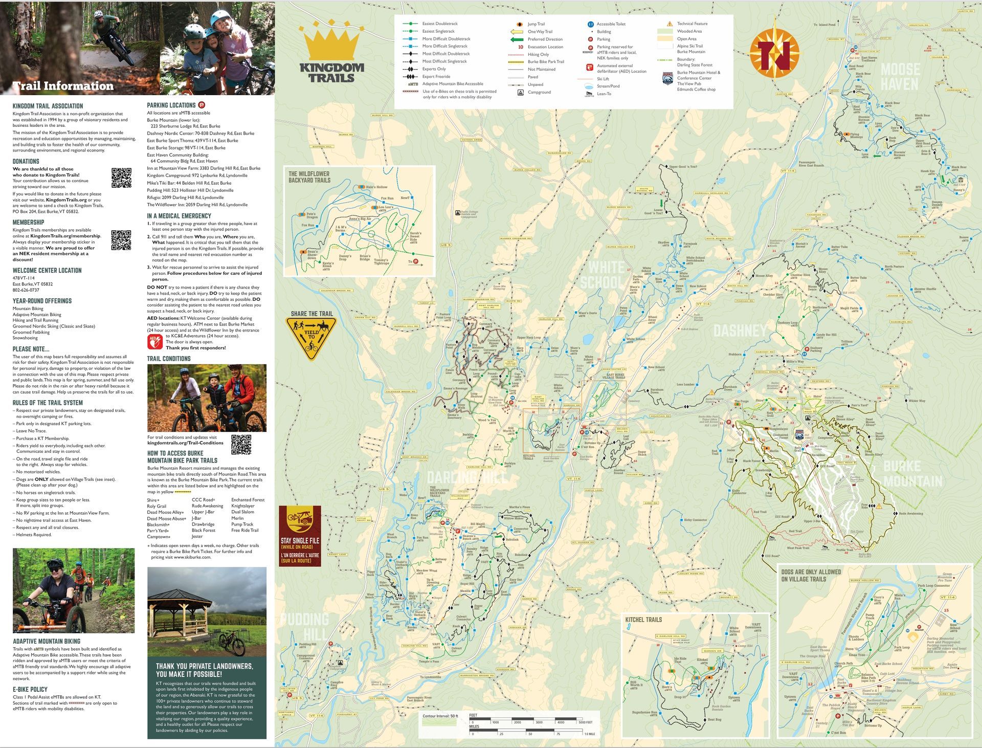 Kingdom Trails 2026 Summer Map