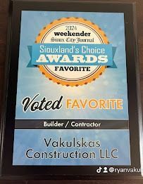 Award plaque: Siouxland's Choice Awards, 