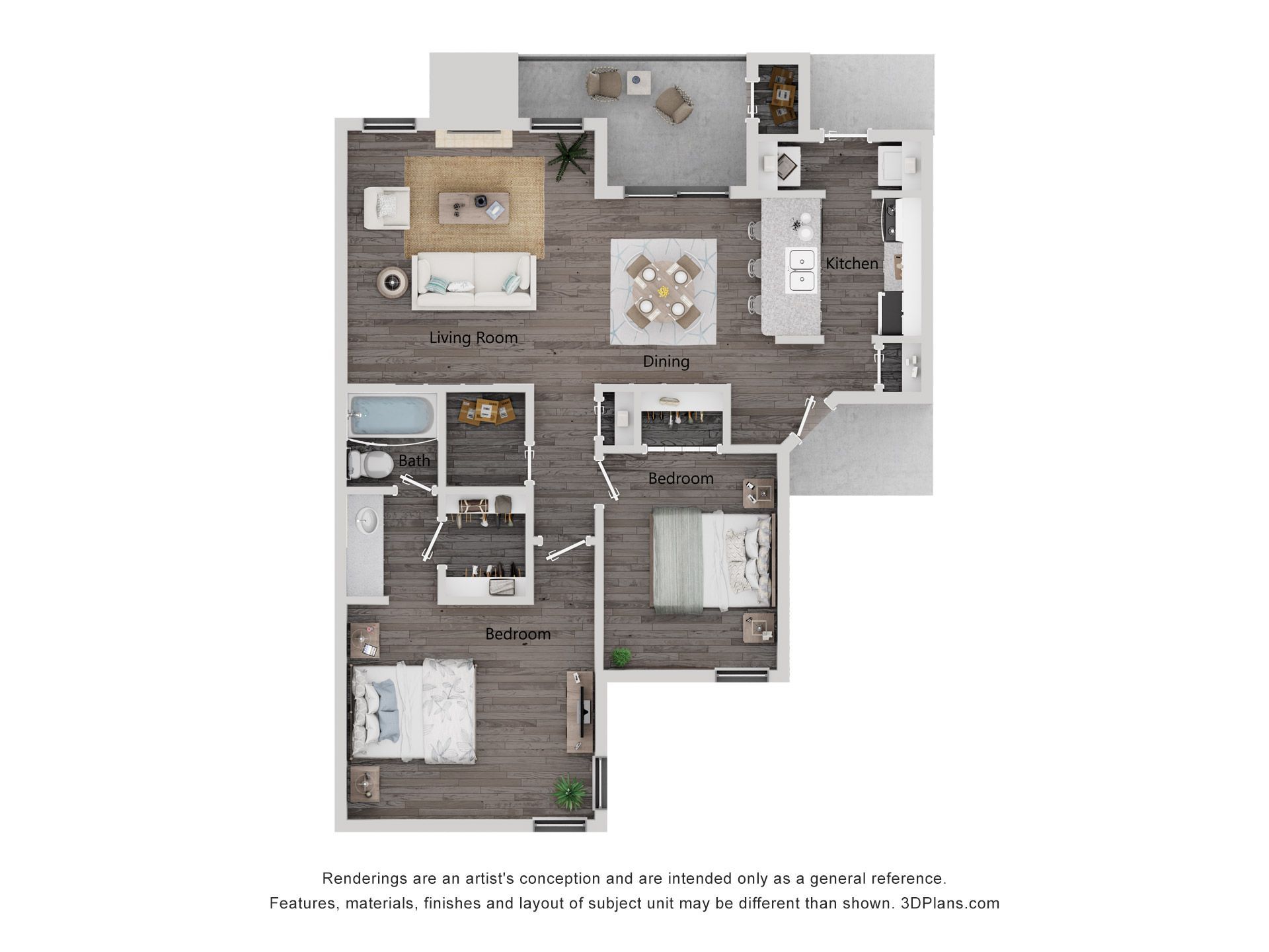 2 Bedroom/ 1 Bathroom  923 Sq Ft