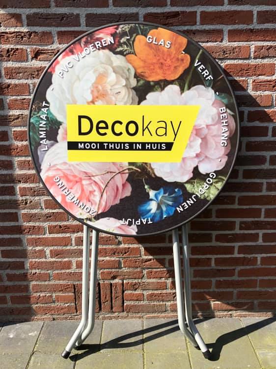 Decokay Winschoten sta tafel met opdruk