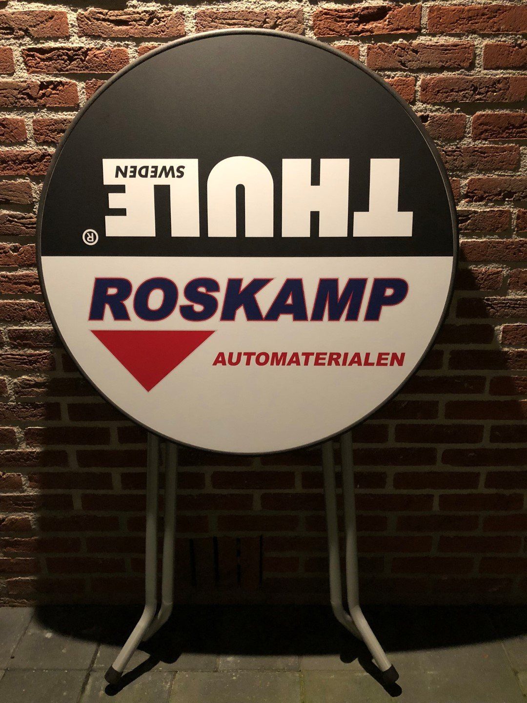 Roskamp Sta tafel met opdruk