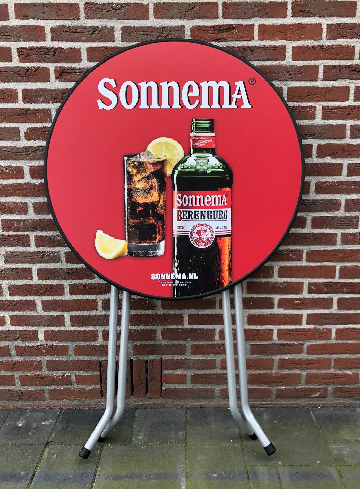 Sonnema Berenburg Sta tafel met opdruk