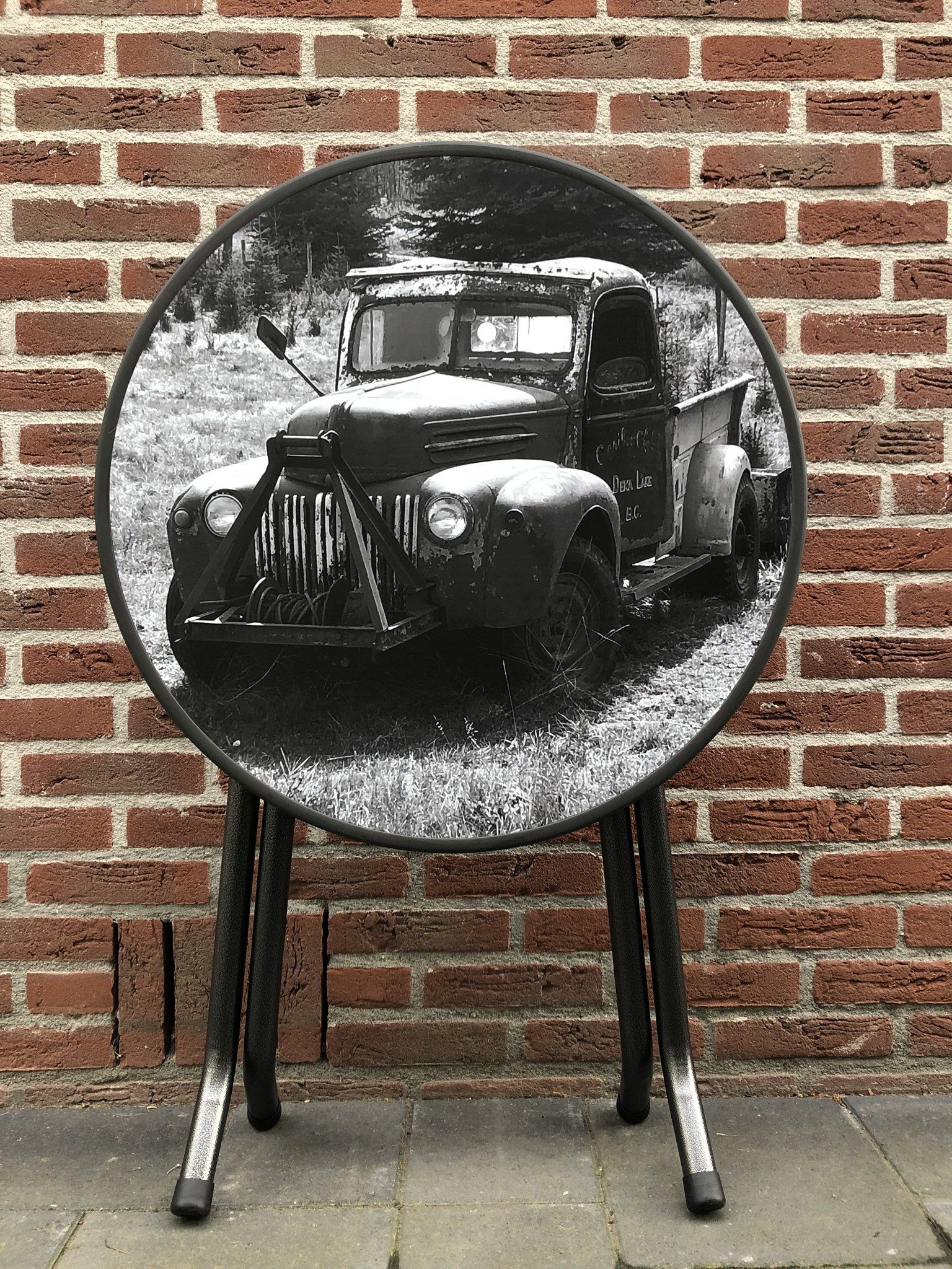 terras tafel met logo opdruk route 66