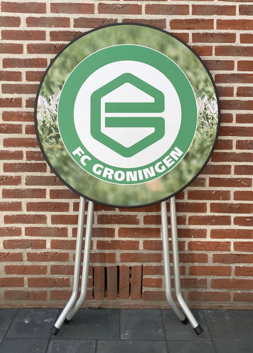 fc groningen, fc groningen statafel, statafel met opdruk