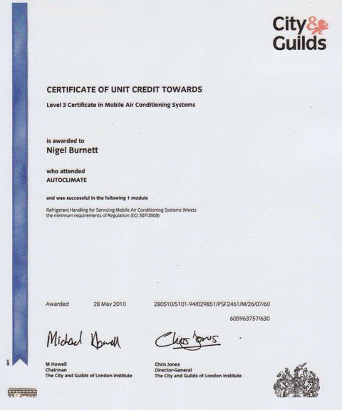 City&Guild certificate