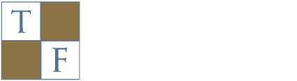 A brown and white square with the letter t and f on it.