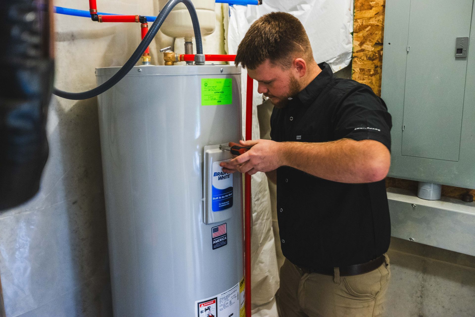 Licensed plumber offering a military discount for residential service.