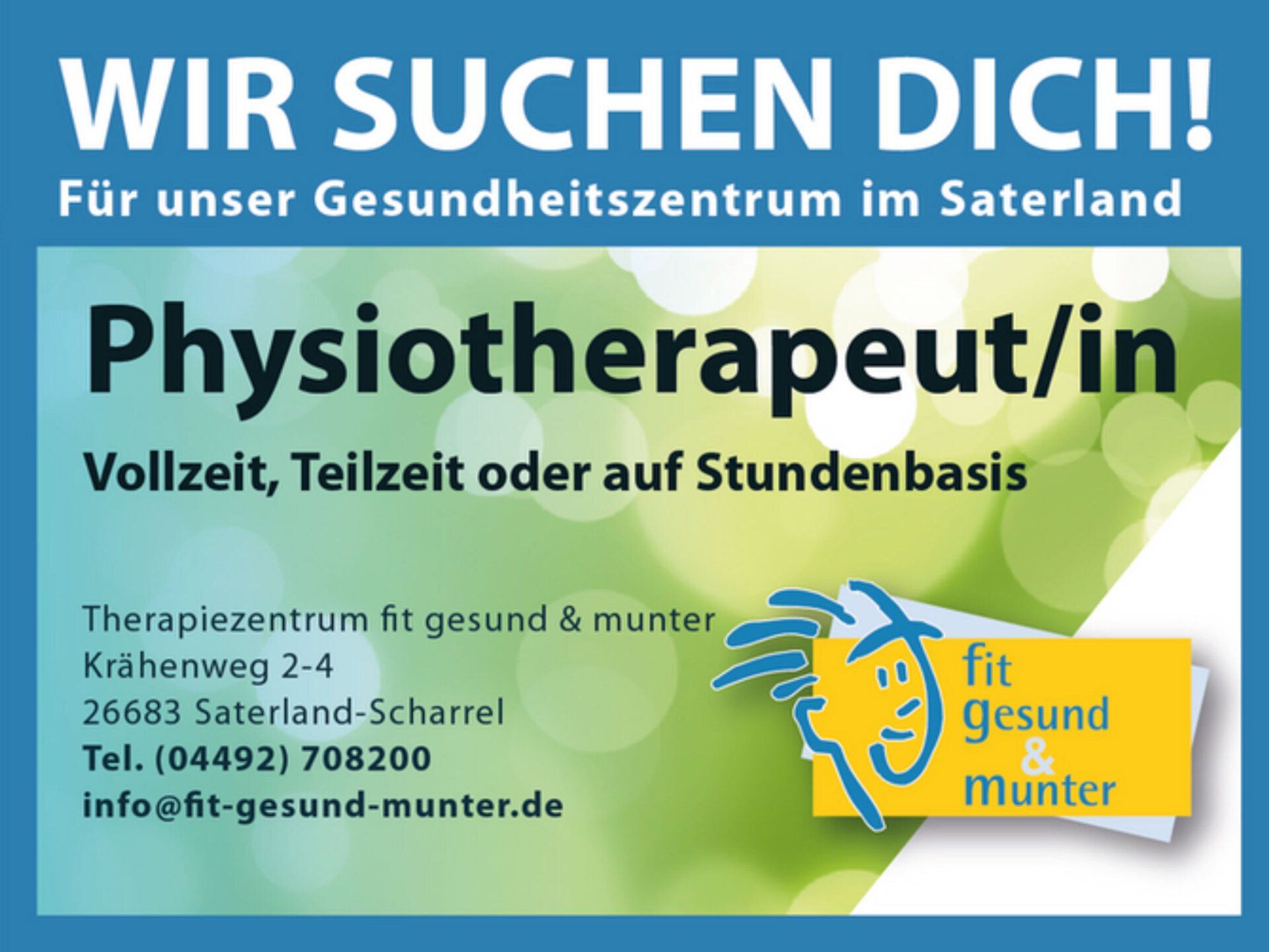 Stellenanzeige Physiotherapeut*in