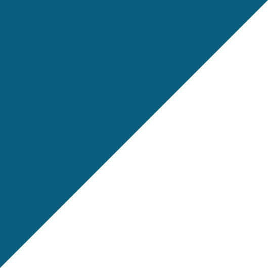 A blue and white triangle on a white background.