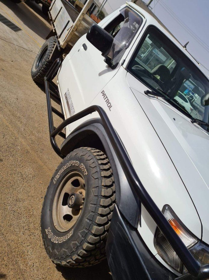 Close-up of a Black Bull Bar Mounted on a Vehicle — AWE Engineering in South Lismore, NSW