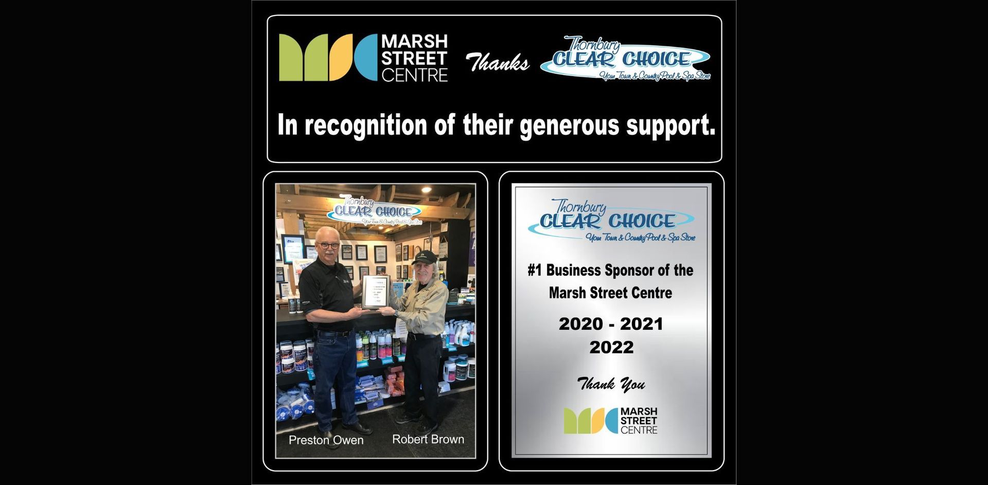 We sponsor the Marsh Street Centre