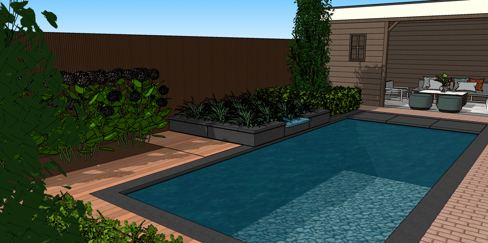 3D schets zwemvijver Mol