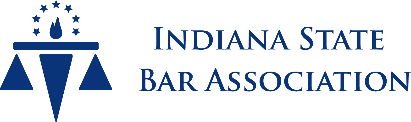 The logo for the Indiana State Bar Association.