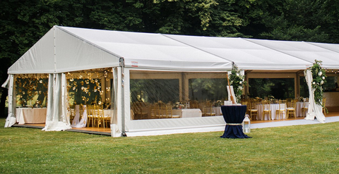 Dinner Table at Tent Wedding Reception