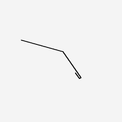 A black, bent line against a grey background. The end of the line has a small, right-angled bend.