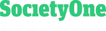 The logo for society one is green and white on a white background.