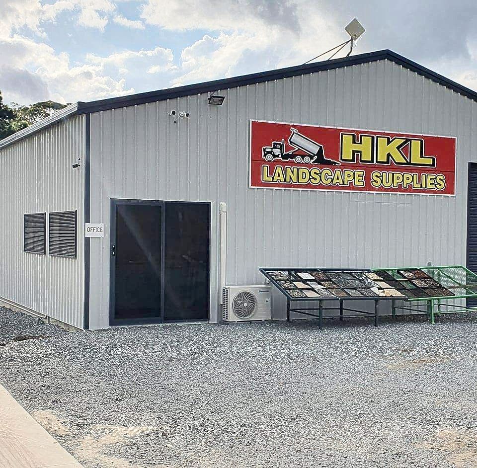 A Building With a Sign That Says HKL Landscape Supplies — HKL Landscape Supplies in Smiths Lake, NSW