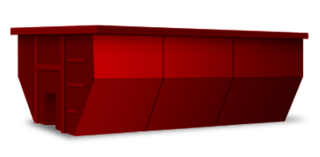 Red dumpster.