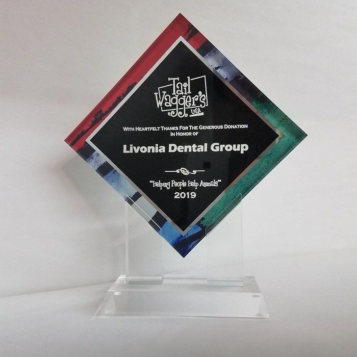 Glass Award — Livonia, MI — Livonia Trophy & Screenprinting