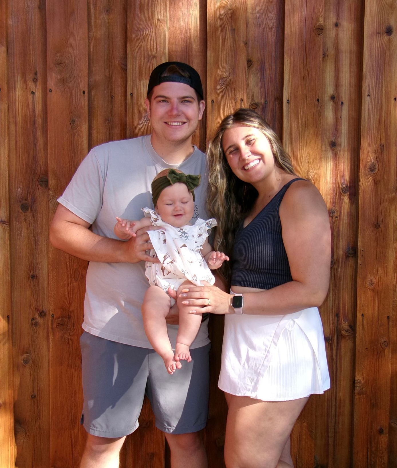 young couple with baby
