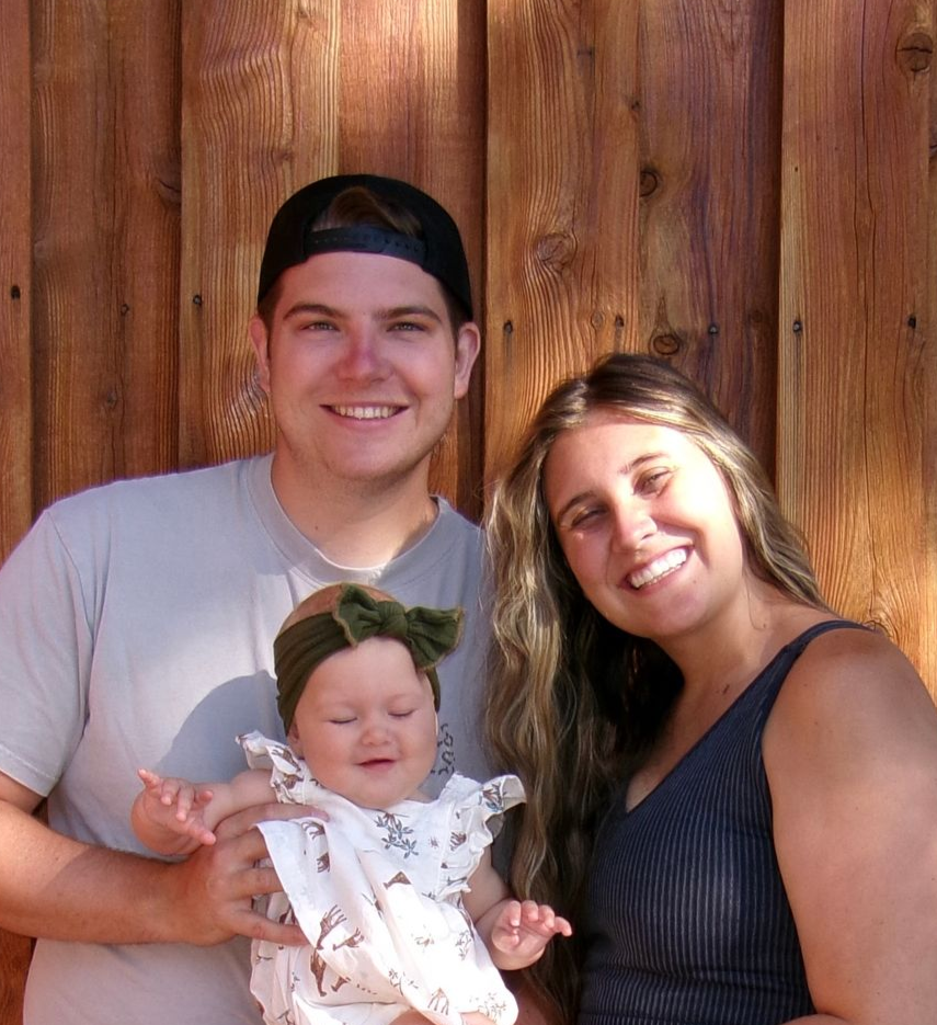 young couple with baby